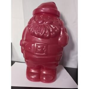 Vintage PackerWare Blow Mold Sparkling Santa Cookie Jar 12"